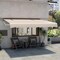12x10 Feet Retractable Sunshade Awning Durable Aluminum Patio Shelter